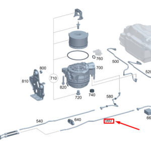 MERCEDES-BENZ C S206 Fuel Return Line A2064762000 ORIGINAL