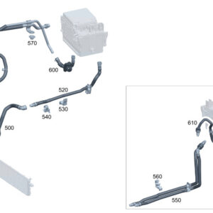 MERCEDES-BENZ C S206 Engine Coolant Hose A2065014300 ORIGINAL