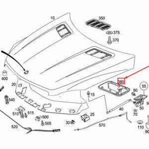 MERCEDES-BENZ ML W166 Right Bonnet Grille Frame A1668801205 ORIGINAL
