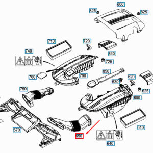 MERCEDES-BENZ C W205 Left Engine Air Duct A1770900082 ORIGINAL
