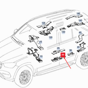 MERCEDES-BENZ GLE W167 Front Bottom Left Cable Duct A1678212800 ORIGINAL