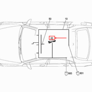 MERCEDES-BENZ S W222 Roof Mounted Interior LampA0009065904 ORIGINAL