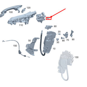 MERCEDES-BENZ C S206 Front Right Handle Base Bracket A2067230200 ORIGINAL