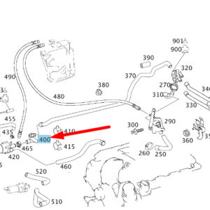 MERCEDES-BENZ S W221 AMG Return Line To Water Pump Hose A2308326894 ORIGINAL