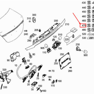 MERCEDES-BENZ S W222 Rear Left Trunk Lid Model Plate A2228177900 ORIGINAL