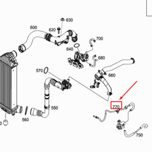 MERCEDES-BENZ CITAN W415 Engine Coolant Hose A4158311400 ORIGINAL