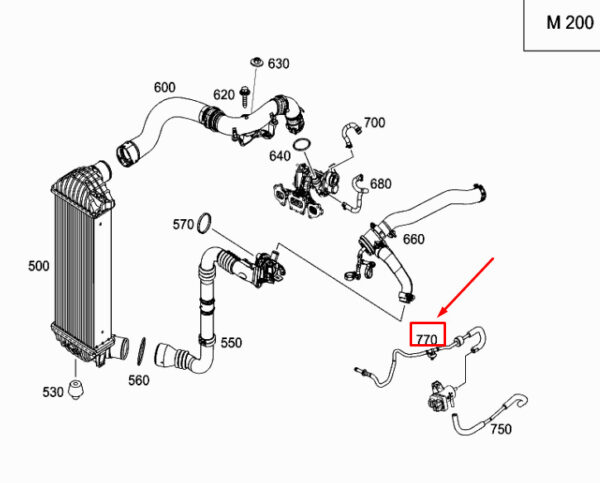 MERCEDES-BENZ CITAN W415 Engine Coolant Hose A4158311400 ORIGINAL