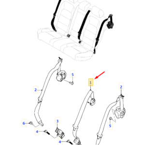 JAGUAR I-PACE X590 Rear Middle Seatbelt T4K14483LKP ORIGINAL