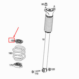 MERCEDES-BENZ A W177 Top Rear Spring Retainer Insert A2433250100 ORIGINAL