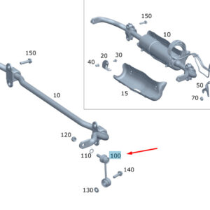 MERCEDES-BENZ GLE W167 Rear Right Stabilizer Linkage A1673208800 ORIGINAL