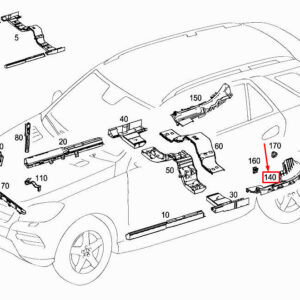 MERCEDES-BENZ ML W166 Rear Left Cable Duct A1668206100 ORIGINAL