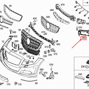 MERCEDES-BENZ CLS C218 Front Right Bumper Carrier A2188850465 ORIGINAL
