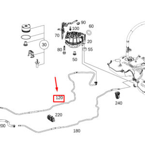 MERCEDES-BENZ GLE W167 Fuel Feed Line A1674704704 ORIGINAL