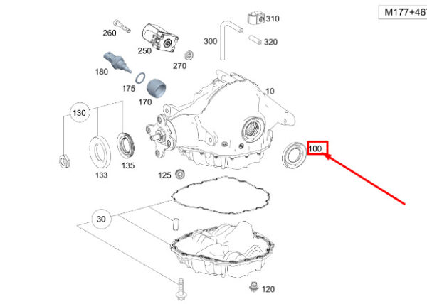 MERCEDES-BENZ GLS X167 Rear Axle Sealing Ring A2909970100 ORIGINAL
