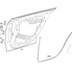 MERCEDES-BENZ CLA C118 Rear Door Check A1187301500 ORIGINAL