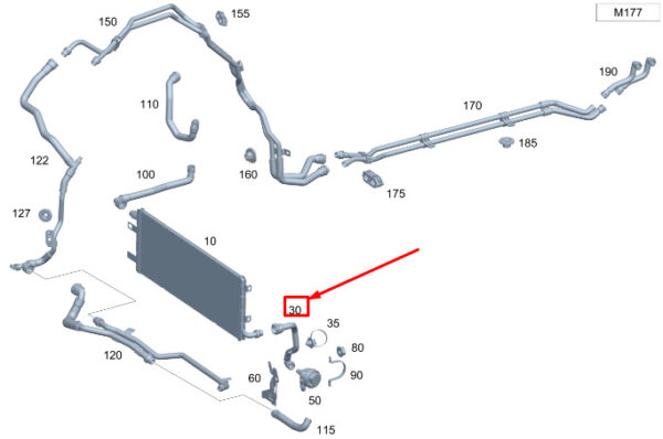 MERCEDES-BENZ GLS X167 Engine Coolant Hose A1675018100 ORIGINAL