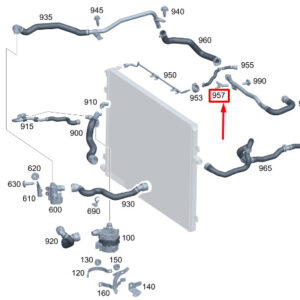 MERCEDES-BENZ C W206 C43 AMG Engine Bleed Line A2325000202 ORIGINAL