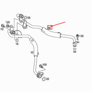 MERCEDES-BENZ CLS C257 Turbocharger Return Line A2562030600 ORIGINAL