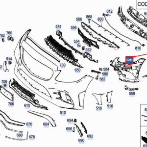MERCEDES-BENZ C Coupe C205 Front Left Bumper Carrier A2058851901 ORIGINAL