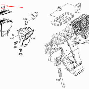 MERCEDES-BENZ R W251 Air Intake Case Grille A2518310158 ORIGINAL