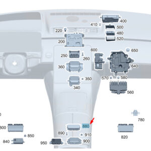 MB S W223 Rear Compartment A/C System Control Unit A2239008030 ORIGINAL