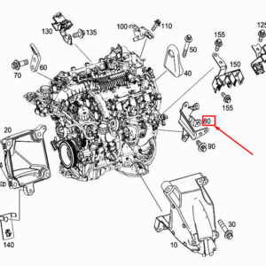 MERCEDES-BENZ C Coupe C205 Engine Check Valve Bracket A2761500617 ORIGINAL