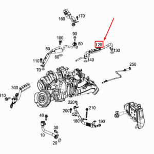 MERCEDES-BENZ S W222 Engine Coolant Line A6562031202 ORIGINAL