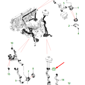 JAGUAR I-PACE X590 Outlet Hose T4K9563 ORIGINAL