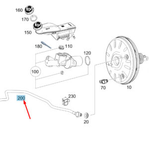 MERCEDES-BENZ A W176 rake Booster Vacuum Line RHD A2464300000 ORIGINAL