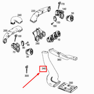 MERCEDES-BENZ C W205 Rear Right Cabin Air Duct A2058310946 ORIGINAL