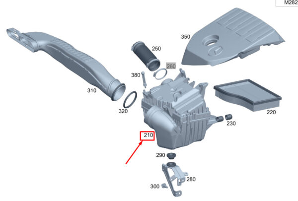MERCEDES-BENZ GLA H247 Damping Air Filter A2820901000 ORIGINAL