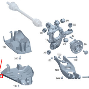 MERCEDES-BENZ C S206 Rear Right Axle Spring Link Trim A2063527401 ORIGINAL