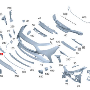 MERCEDES-BENZ CLS C257 Front Right Bumper Trim Molding A2578858104 ORIGINAL