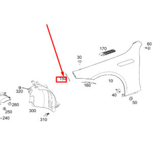 MERCEDES-BENZ AMG GT X290 Front Right Fender Insulator A2909830800 ORIGINAL