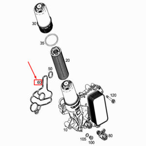 MERCEDES-BENZ CLS C257 Engine Oil Filter Molded Seal A2561840080 ORIGINAL
