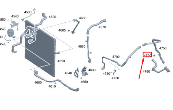 MERCEDES-BENZ GLE W167 Coolant Line Fastener A0009959303 ORIGINAL