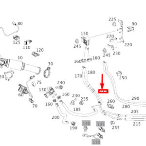 MERCEDES-BENZ C117 Exhaust System Pressure Line A2464911237 ORIGINAL