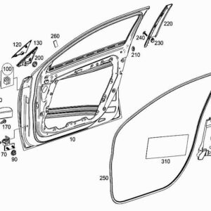 MERCEDES-BENZ A W177 Rear Inside Left Door Reinforcement A1777273300 ORIGINAL