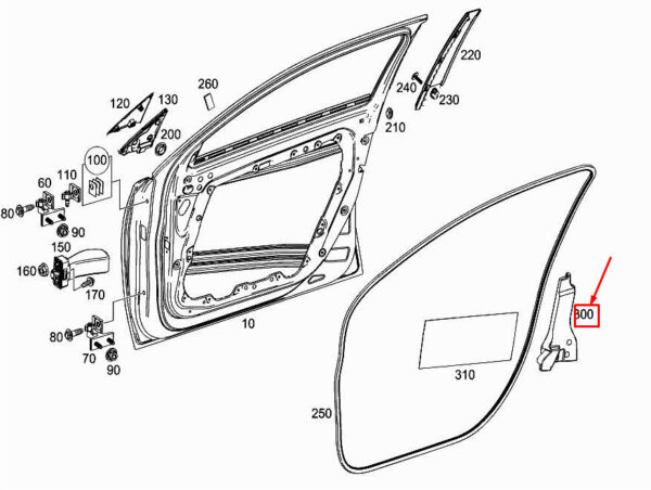 MERCEDES-BENZ A W177 Rear Inside Left Door Reinforcement A1777273300 ORIGINAL