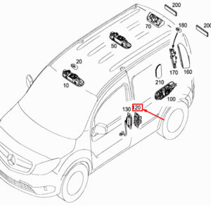 MERCEDES-BENZ CITAN W415 Front Door Contact Switch A4158201310 ORIGINAL