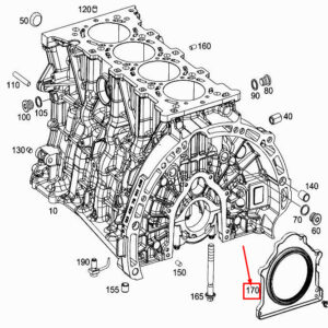 MERCEDES-BENZ A W176 Cylinder Crankshaft Sealing Cover A1330100700 ORIGINAL