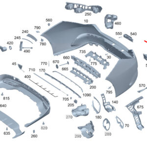 MERCEDES-BENZ CLA C118 Rear Center Bumper Cover A1188850002 ORIGINAL