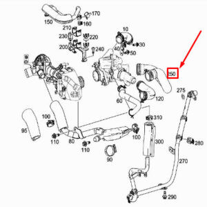 MERCEDES-BENZ A W176 Engine Coolant Hose A1332030282 ORIGINAL