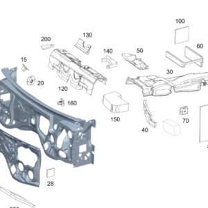 MERCEDES-BENZ GLE W167 Right B-Pillar Dampening A1676825800 ORIGINAL