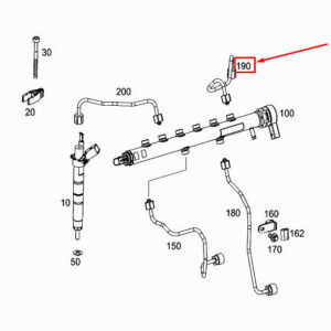 MERCEDES-BENZ S W222 Fuel Pressure Line A6560703800 ORIGINAL