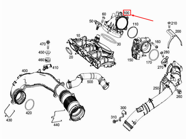 MERCEDES-BENZ A W177 Engine Intermediate Flange A2600902700 ORIGINAL