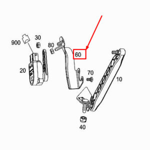 MERCEDES-BENZ S W222 Rear Right Lever Sensor Bracket A2223200643 ORIGINAL