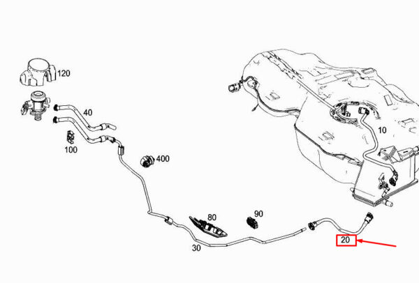 MERCEDES-BENZ A W177 Fuel Feed Line A2474706901 ORIGINAL