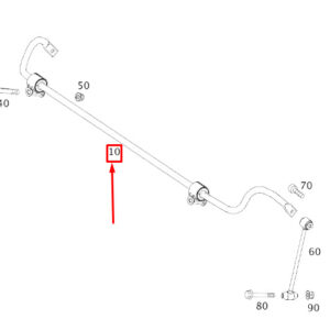 MERCEDES-BENZ E C238 Rear Torsion Bar A2133264500 ORIGINAL