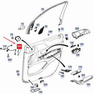 MERCEDES-BENZ GLE W167 Left Door Paneling Cover A1677278700 ORIGINAL